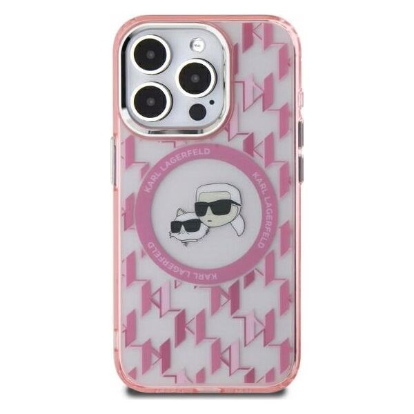 Karl Lagerfeld Karl Lagerfeld KLHMP16XHMCKMHP iPhone 16 Pro Max 6.9" różowy/pink IML Monogram Karl&Choupette Head MagSafe