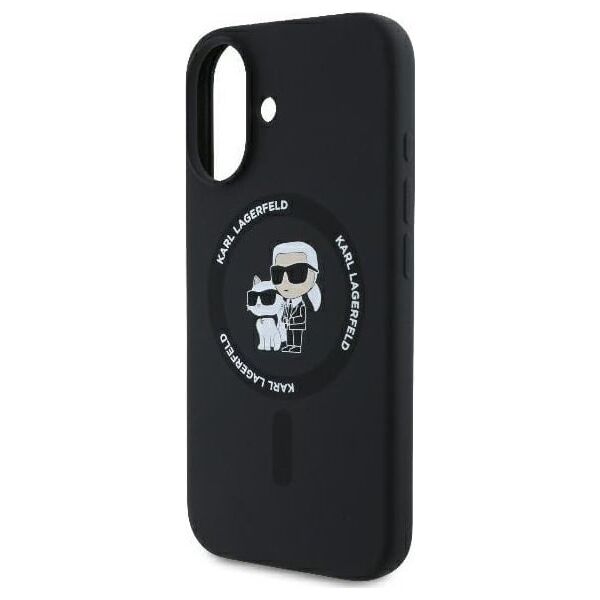 Karl Lagerfeld Karl Lagerfeld KLHMP16MSCMKCRHK iPhone 16 Plus 6.7" czarny/black hardcase Silicone Karl&Choupette Ring MagSafe