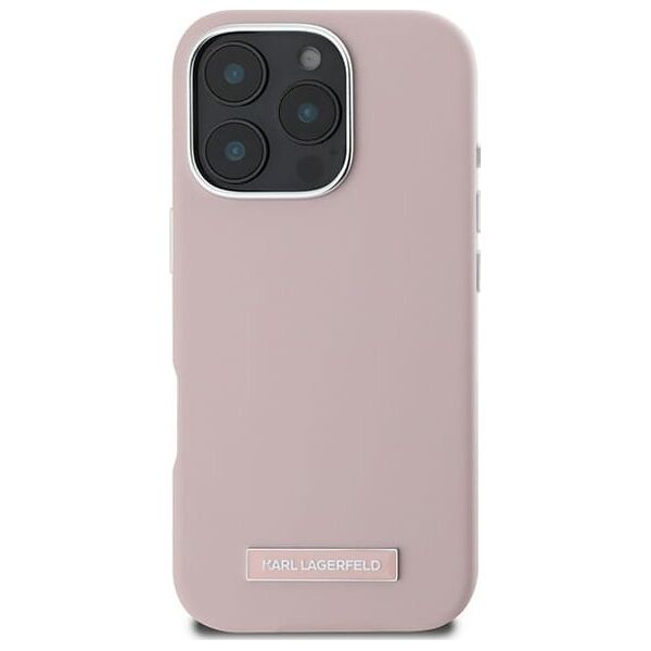Karl Lagerfeld Karl Lagerfeld KLHMP16LPGMSRPP iPhone 16 Pro 6.3" różowy/pink hardcase FW Metal Plate MagSafe