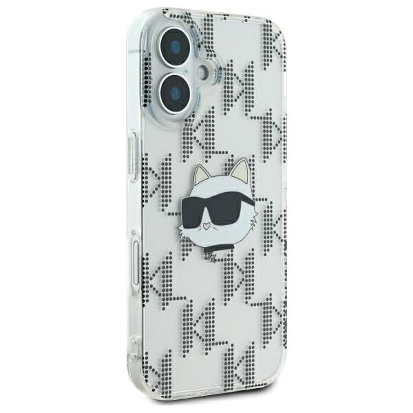 Karl Lagerfeld Karl Lagerfeld KLHCP16SHKLPCHT iPhone 16 6.1" przezroczysty/transparent hardcase IML Choupette Head Electroplated