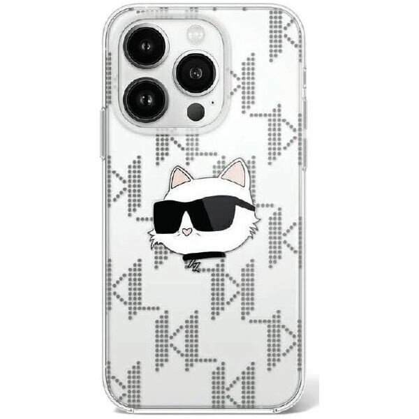 Karl Lagerfeld Karl Lagerfeld KLHCP16LHKLPCHT iPhone 16 Pro 6.3" przezroczysty/transparent hardcase IML Choupette Head Electroplated