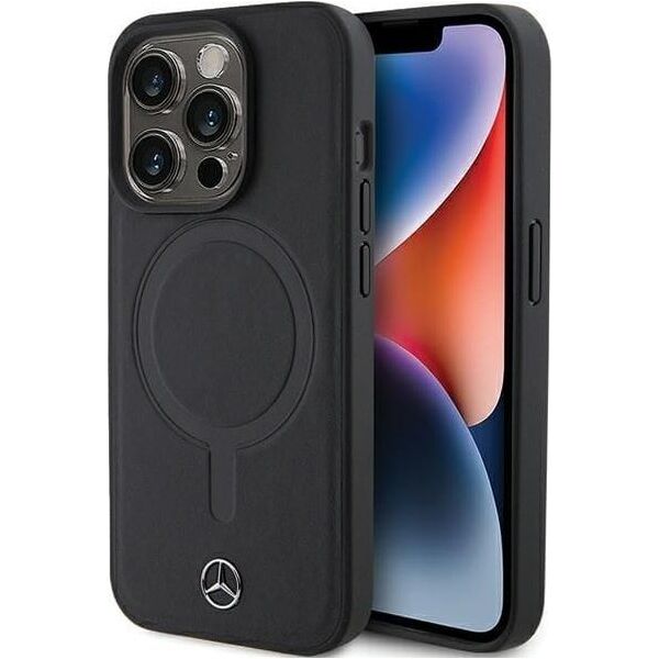 Mercedes Mercedes MEHMP15L23RCMK iPhone 15 Pro 6.1" czarny/black hardcase Smooth Leather MagSafe