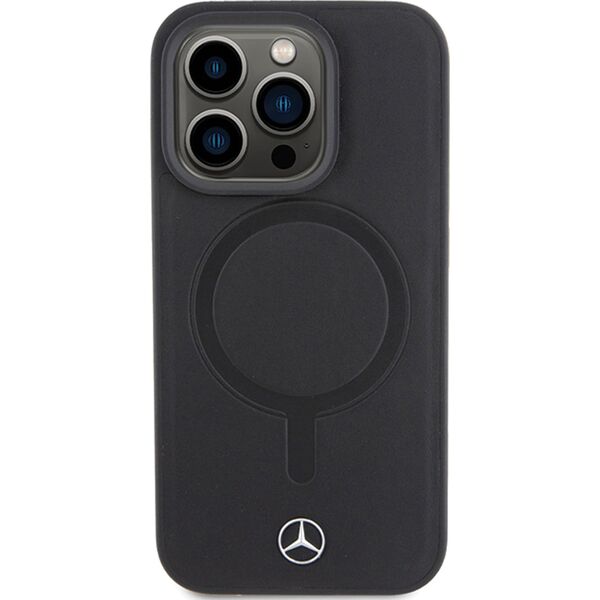Mercedes Mercedes MEHMP15L23RCMK iPhone 15 Pro 6.1" czarny/black hardcase Smooth Leather MagSafe