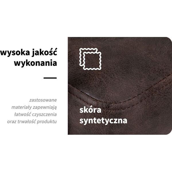 Activeshop Gabbiano fotel fryzjerski Katania Loft Old Leather ciemny brąz