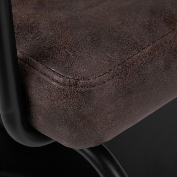 Activeshop Gabbiano fotel fryzjerski Katania Loft Old Leather ciemny brąz