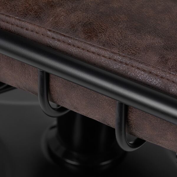 Activeshop Gabbiano fotel fryzjerski Katania Loft Old Leather ciemny brąz