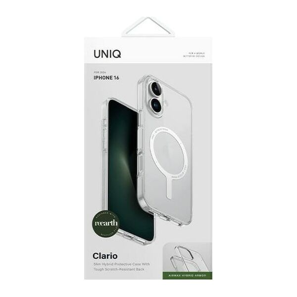Uniq UNIQ etui Clario iPhone 16 6.1" Magclick Charging przeźroczysty/lucent clear