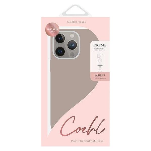 Uniq UNIQ etui Coehl Creme iPhone 16 Pro 6.3" Magnetic Charging szary/taupe grey