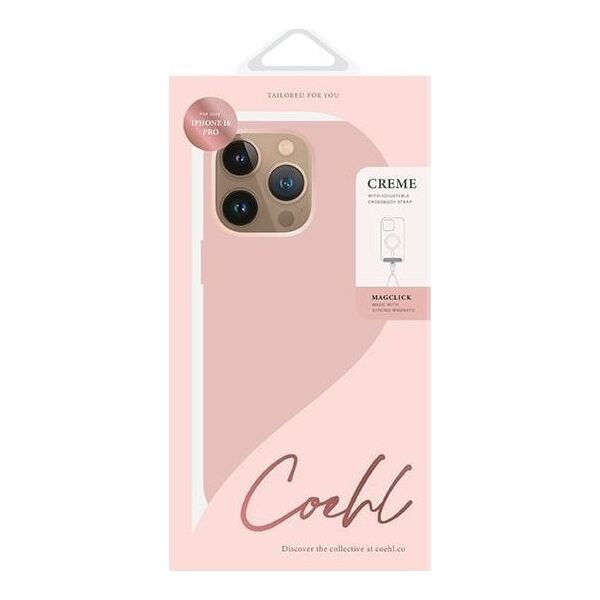 Uniq UNIQ etui Coehl Creme iPhone 16 Pro 6.3" Magnetic Charging różowy/ballet pink