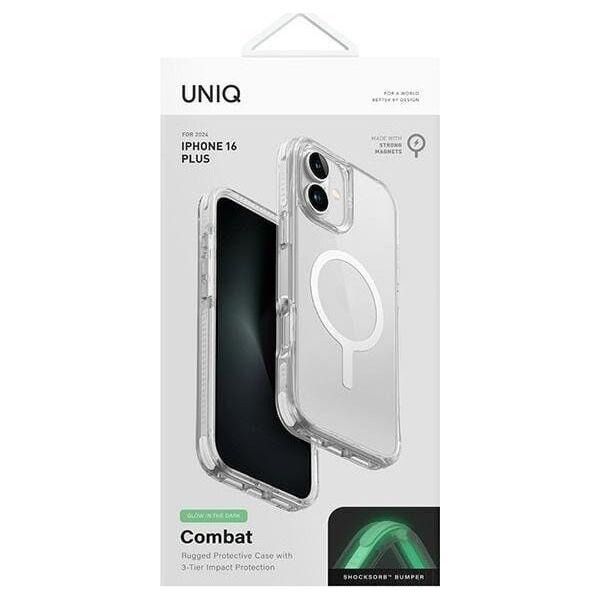 Uniq UNIQ etui Combat iPhone 16 Pro 6.3" Magclick Charging biały/lume white