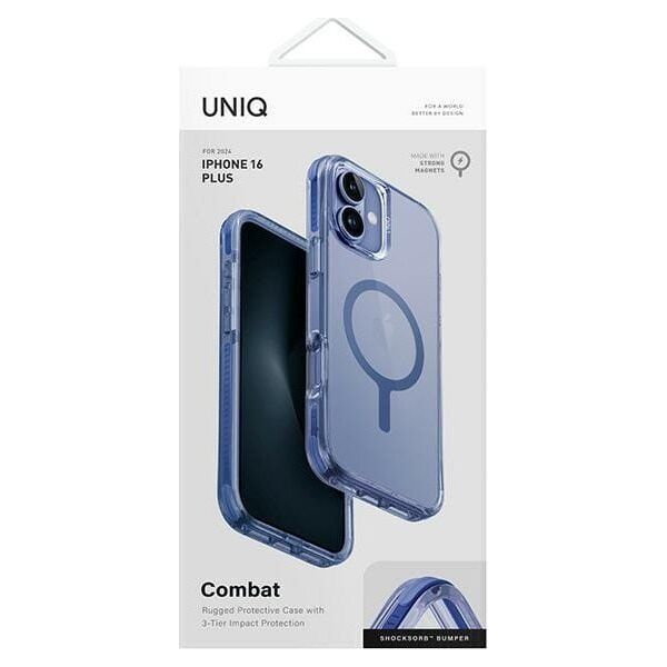 Uniq UNIQ etui Combat iPhone 16 Plus 6.7" Magclick Charging niebieski/pearl blue