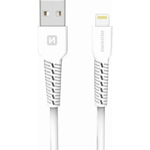 Kabel USB Swissten Swissten Basic Fast Charge 3A Lightning (MD818ZM/A) Datu un Uzlādes Kabelis 1m Balts