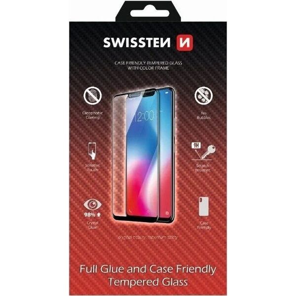 Swissten Swissten Full Face 5D Tempered Glass Aizsargstikls Pilnam Ekrānam Apple iPhone 7 / 8 Balts