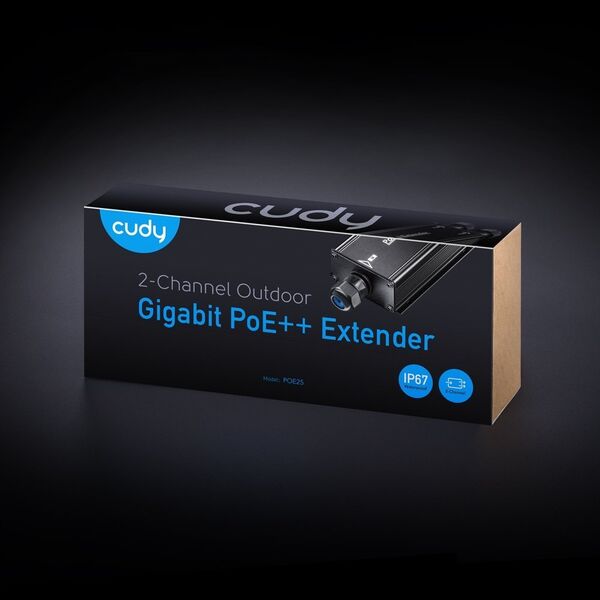 Cudy CUDY POE25 2-Channel Gigabit PoE++ Outdoor Waterproof Extender