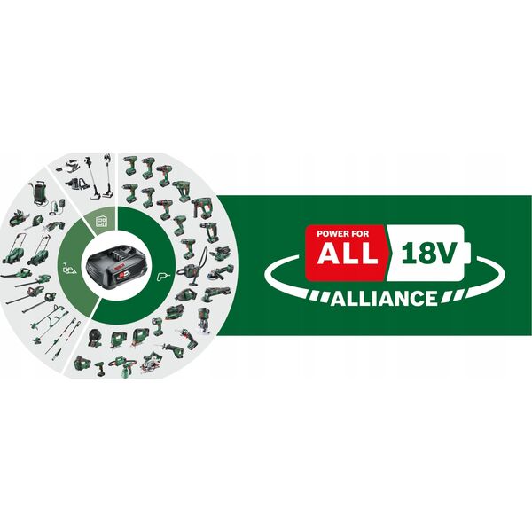 Bosch Bosch cordless hedge trimmer EasyHedgeCut 18V-52-13, 18Volt (green/black, Li-ion battery 2.0Ah, POWER FOR ALL ALLIANCE)