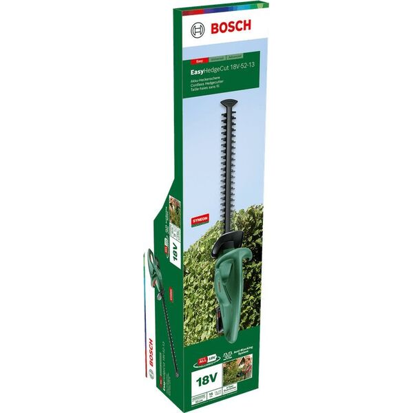 Bosch Bosch cordless hedge trimmer EasyHedgeCut 18V-52-13, 18Volt (green/black, Li-ion battery 2.0Ah, POWER FOR ALL ALLIANCE)
