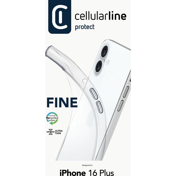 Cellular Line Cellularline Fine Case iPhone 16 Plus Clear
