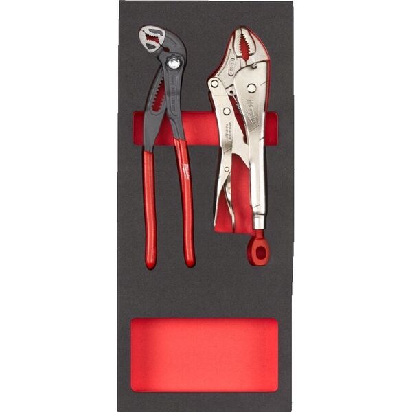 Sourcing MILWAUKEE FOAM INSERT WITH ADJUSTABLE AND CLAMPING PLIERS - FOR TOOL CARTS