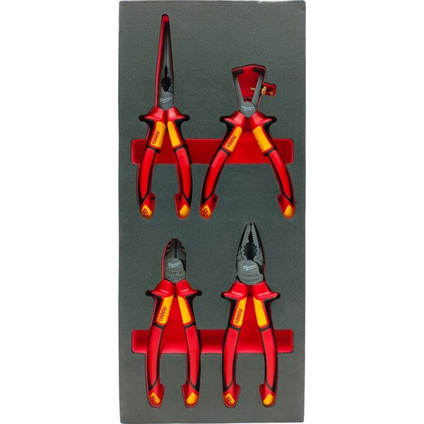 Sourcing MILWAUKEE FOAM INSERT WITH VDE PLIERS 4 PCS. - FOR TOOL TROLLEYS