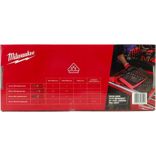 Sourcing MILWAUKEE FOAM INSERT WITH VDE PLIERS 4 PCS. - FOR TOOL TROLLEYS