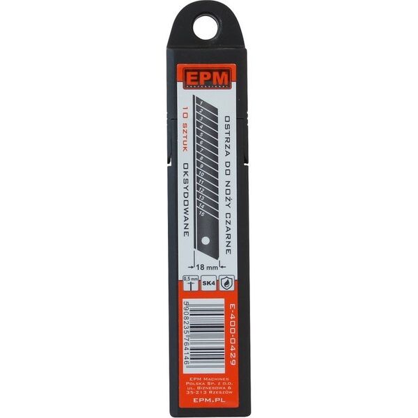 EPM OSTRZA 18MM 10 SZTUK CZARNE