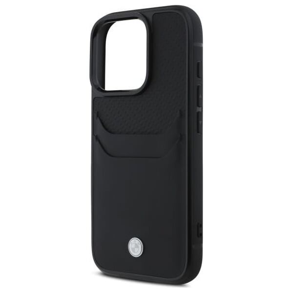 BMW BMW BMHCP16X22RSEPK iPhone 16 Pro Max 6.9" czarny/black hardcase Sign Leather Cardslot