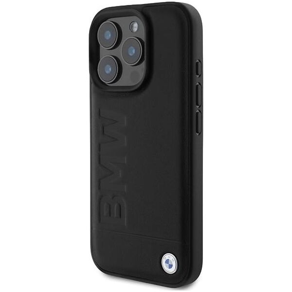 BMW BMW BMHCP16XSLLBK iPhone 16 Pro Max 6.9" czarny/black hardcase Leather Hot Stamp