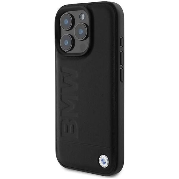 BMW BMW BMHMP16XSLLBK iPhone 16 Pro Max 6.9" czarny/black hardcase Leather Hot Stamp MagSafe