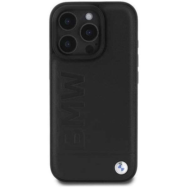 BMW BMW BMHMP16XSLLBK iPhone 16 Pro Max 6.9" czarny/black hardcase Leather Hot Stamp MagSafe