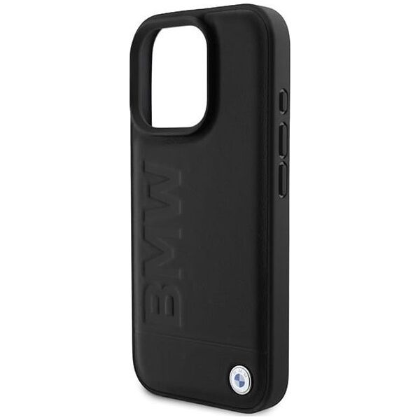 BMW BMW BMHMP16XSLLBK iPhone 16 Pro Max 6.9" czarny/black hardcase Leather Hot Stamp MagSafe
