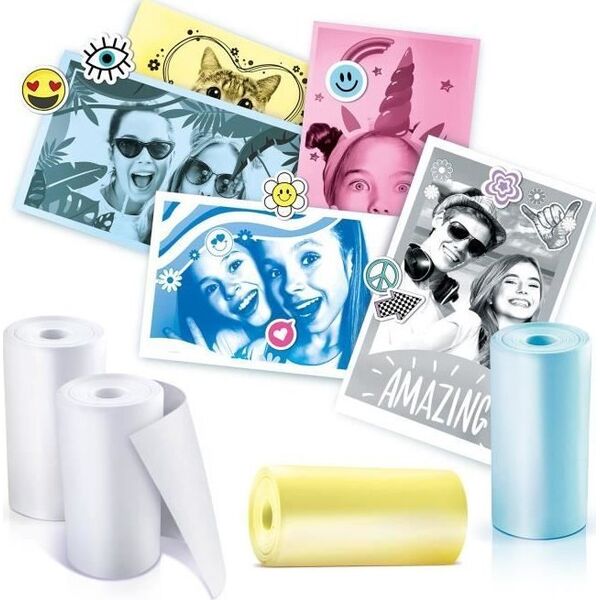 Canal Toys Photo Creator photo paper refill kit, additional colored paper rolls, 8 pcs