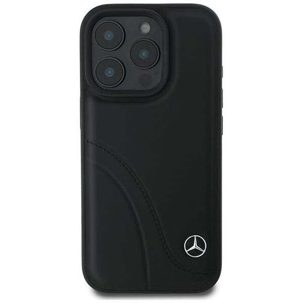 Mercedes Mercedes MEHCP16X23RBCSK iPhone 16 Pro Max 6.9" czarny/black hardcase MB Curved Stitches Leather
