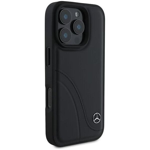 Mercedes Mercedes MEHCP16X23RBCSK iPhone 16 Pro Max 6.9" czarny/black hardcase MB Curved Stitches Leather