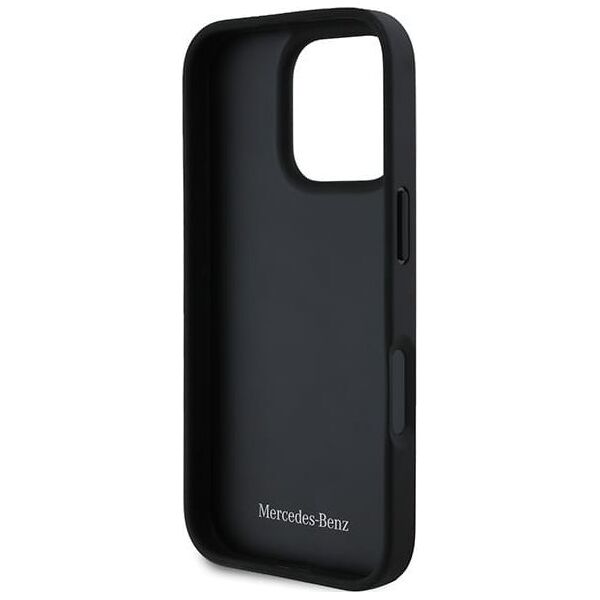 Mercedes Mercedes MEHCP16L23RBCSK iPhone 16 Pro 6.3" czarny/black hardcase MB Curved Stitches Leather