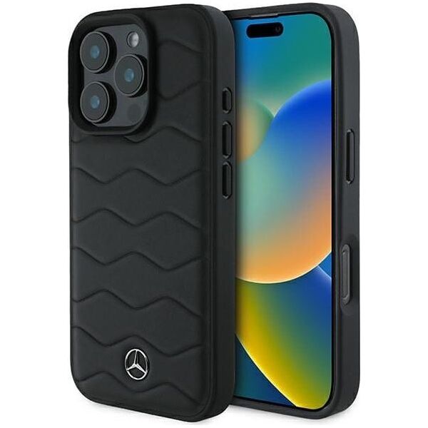 Mercedes Mercedes MEHCP16L23RWRSK iPhone 16 Pro 6.3" czarny/black hardcase MB Waves Leather