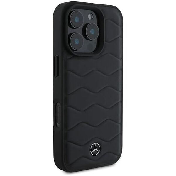 Mercedes Mercedes MEHCP16L23RWRSK iPhone 16 Pro 6.3" czarny/black hardcase MB Waves Leather