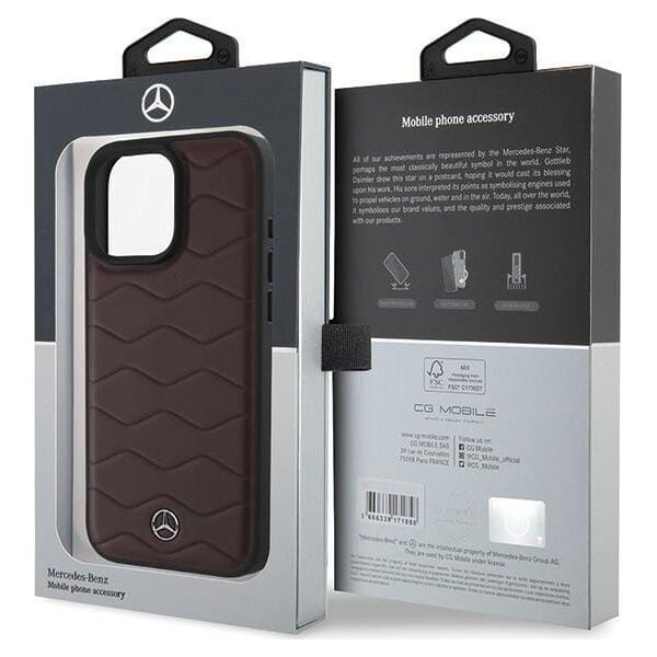 Mercedes Mercedes MEHCP16X23RWRSR iPhone 16 Pro Max 6.9" czerwony/red hardcase MB Waves Leather
