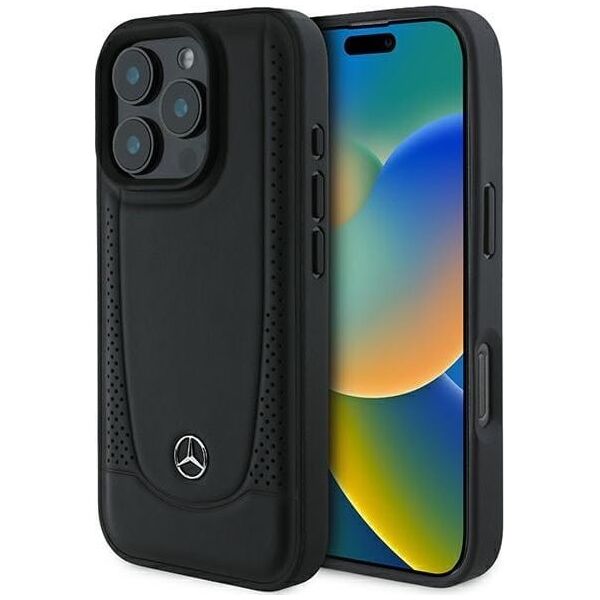 Mercedes Mercedes MEHCP16LARMBK iPhone 16 Pro 6.3" czarny/black hardcase Leather Urban