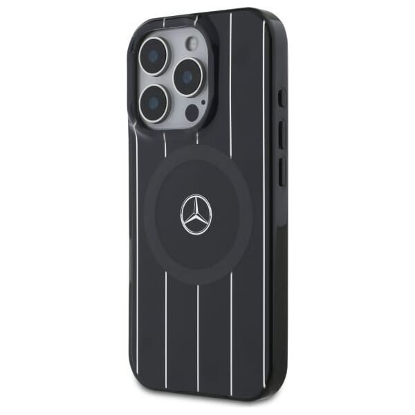 Mercedes Mercedes MEHMP16L23HRSK iPhone 16 Pro  6.3" czarny/black hardcase MB Double Layer Crossed Lines MagSafe