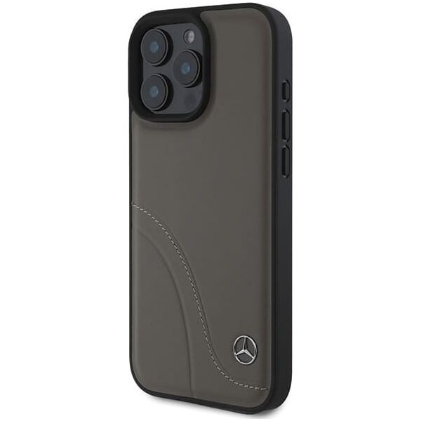 Mercedes Mercedes MEHCP16X23RBCSB iPhone 16 Pro Max 6.9" brązowy/brown hardcase MB Curved Stitches Leather