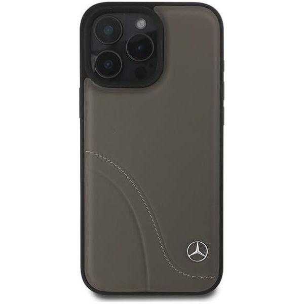 Mercedes Mercedes MEHCP16X23RBCSB iPhone 16 Pro Max 6.9" brązowy/brown hardcase MB Curved Stitches Leather