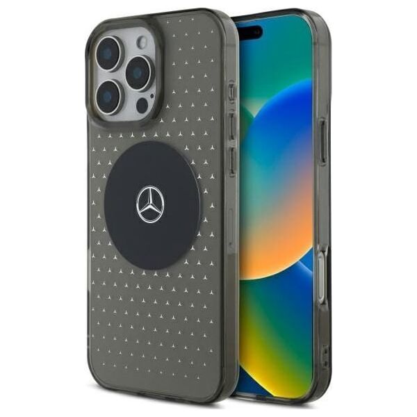 Mercedes Mercedes MEHMP16L23HCPK iPhone 16 Pro  6.3" czarny/black hardcase MB Case Star Pattern