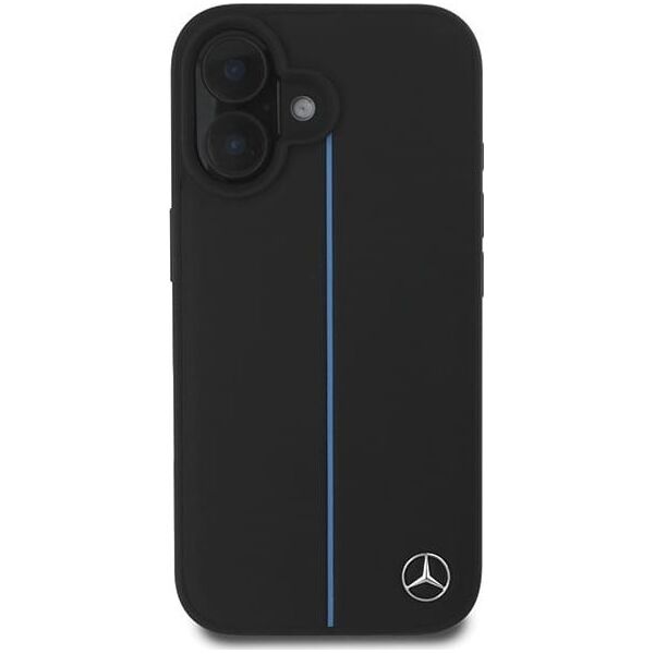 Mercedes Mercedes MEHMP16S23RURBK iPhone 16  6.1" czarny/black hardcase MB Blue Line Leather MagSafe