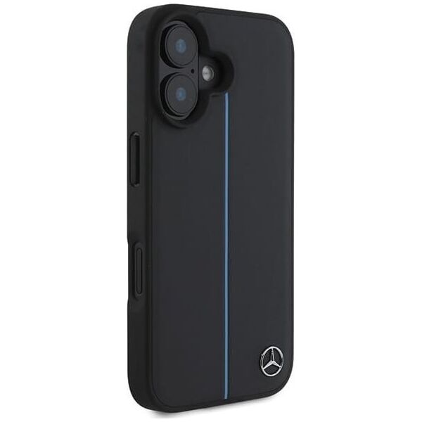 Mercedes Mercedes MEHMP16S23RURBK iPhone 16  6.1" czarny/black hardcase MB Blue Line Leather MagSafe