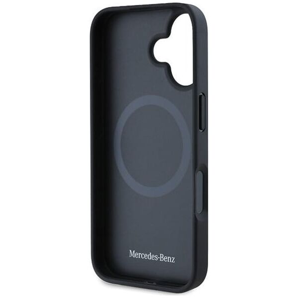 Mercedes Mercedes MEHMP16S23RURBK iPhone 16  6.1" czarny/black hardcase MB Blue Line Leather MagSafe