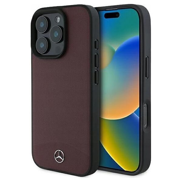 Mercedes Mercedes MEHMP16X23RBARR iPhone 16 Pro Max 6.9" czerwony/red hardcase Textured And Plain Leather MagSafe