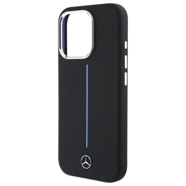 Mercedes Mercedes MEHMP16L23SUMBK iPhone 16 Pro 6.3" czarny/black hardcase Silicone Blue Stripe MagSafe