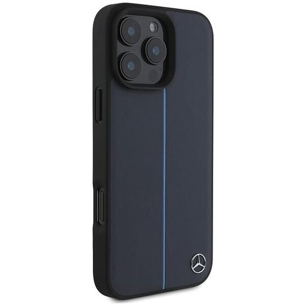 Mercedes Mercedes MEHMP16X23RURBV iPhone 16 Pro Max 6.9" granatowy/navy hardcase MB Blue Line Leather MagSafe