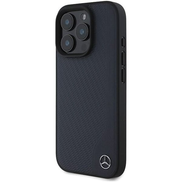 Mercedes Mercedes MEHMP16X23RBGVV iPhone 16 Pro Max 6.9" granatowy/navy hardcase MB Wood Imitation Leather MagSafe