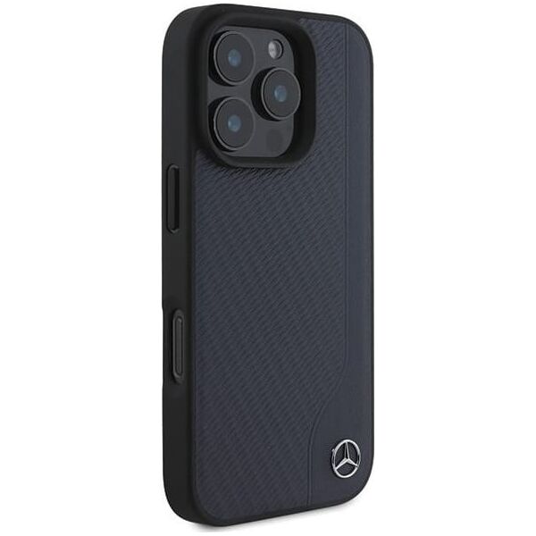 Mercedes Mercedes MEHMP16X23RBGVV iPhone 16 Pro Max 6.9" granatowy/navy hardcase MB Wood Imitation Leather MagSafe